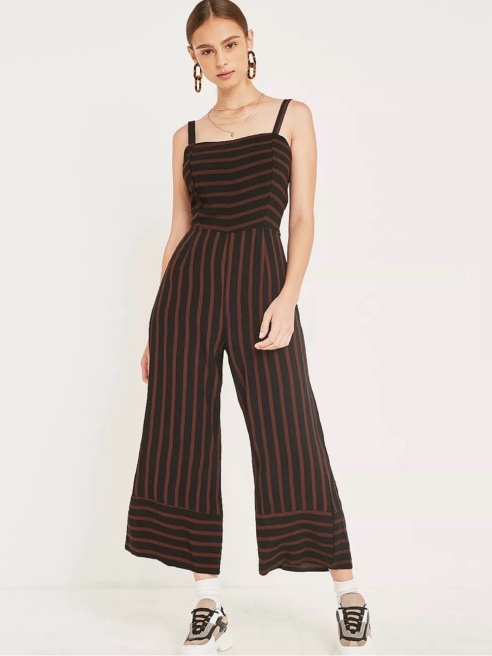 Guanabo Jumpsuit In Espresso Mazur Stripe
